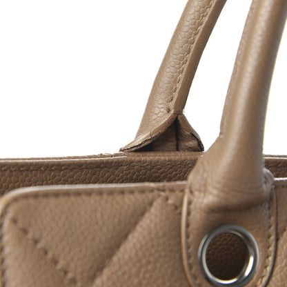 Chanel Caviar Medium Soft CC Top Handle Tote Dark Beige 11 of 13
