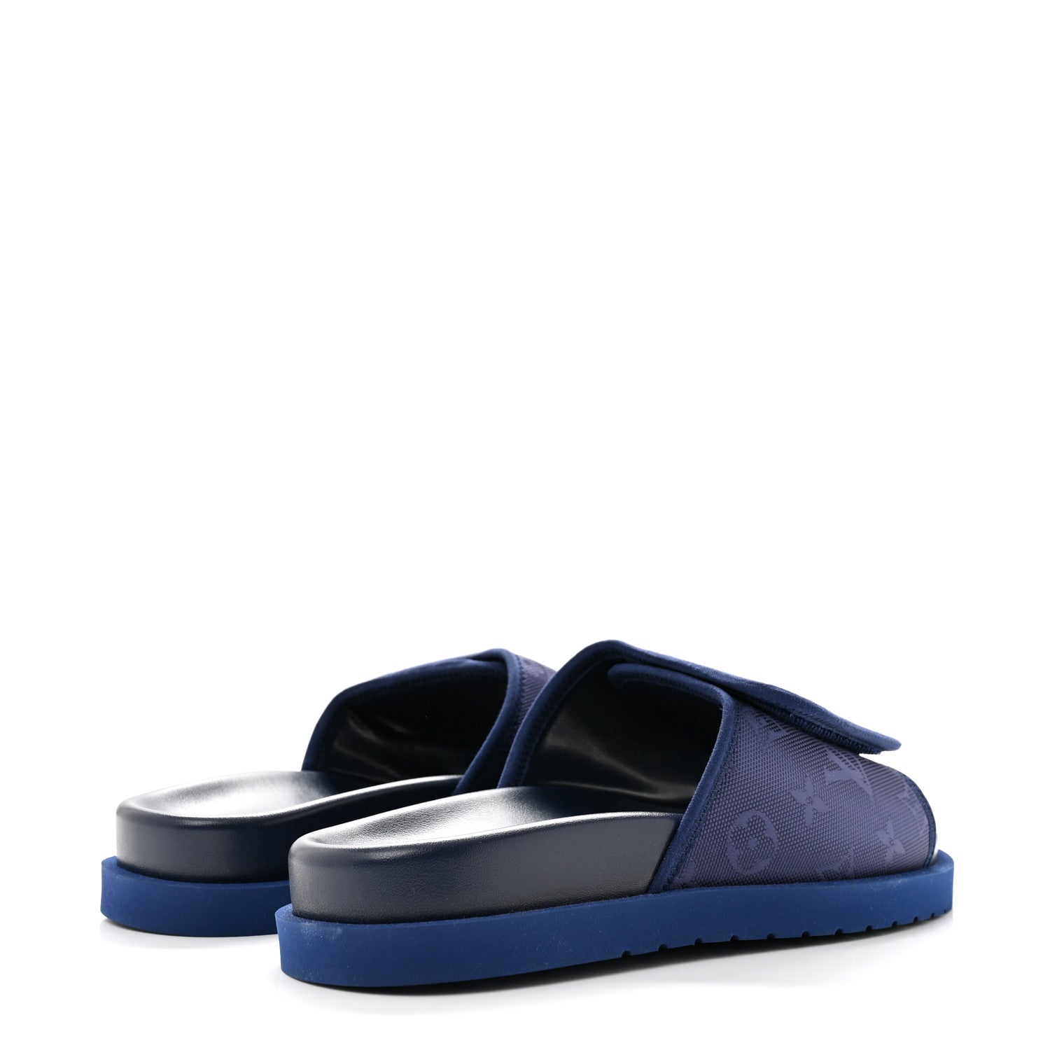 Louis Vuitton Monogram Mens Miami Mules 8.5 Navy Blue 5 of 9