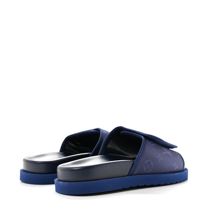 Louis Vuitton Monogram Mens Miami Mules 8.5 Navy Blue 5 of 9