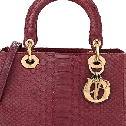 Christian Dior Snakeskin Medium Lady Dior Purple 8 of 11