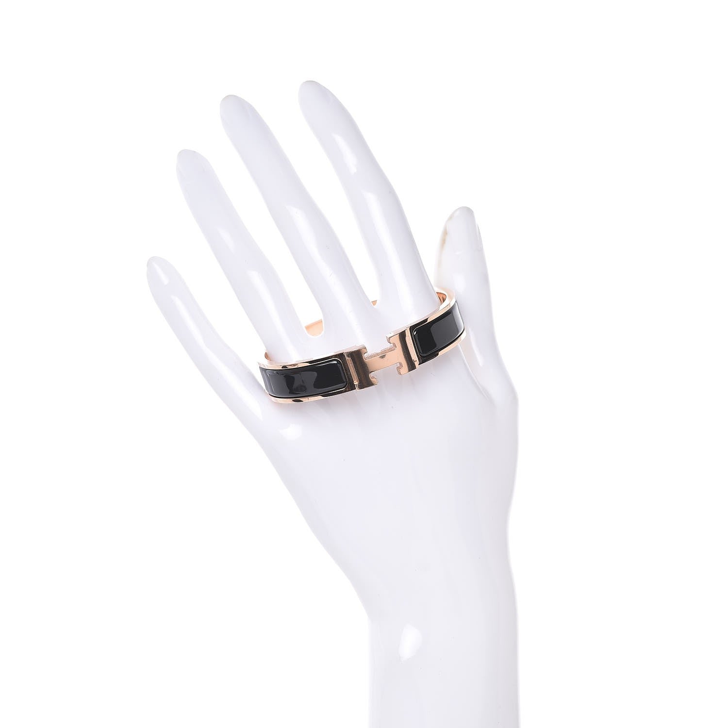 Hermes Enamel Narrow Clic Clac H Bracelet PM Black 2 of 7