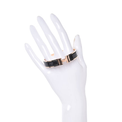 Hermes Enamel Narrow Clic Clac H Bracelet PM Black 2 of 7