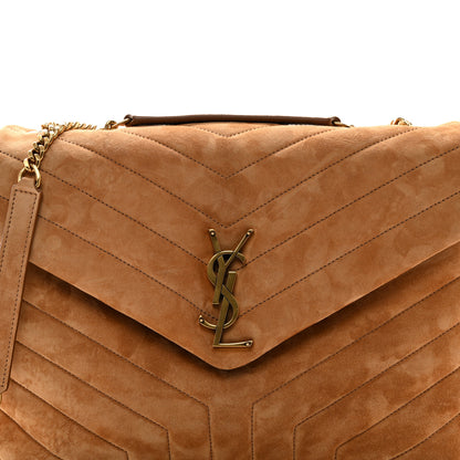Saint Laurent Suede Shearling Patchwork Monogram Medium Jamie Brown Beige 9 of 11