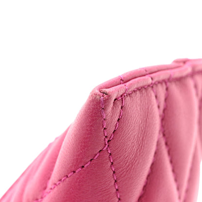 Saint Laurent Quilted Lambskin Berlingo Bag Charm Fuchsia 8 of 9
