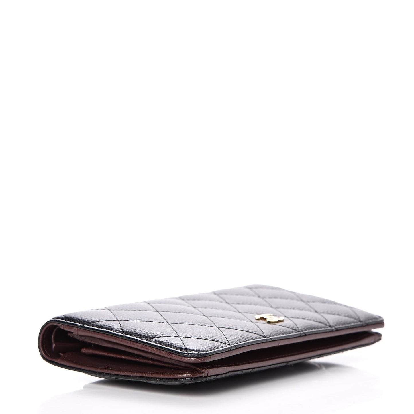 Caviar Quilted Yen Wallet Black