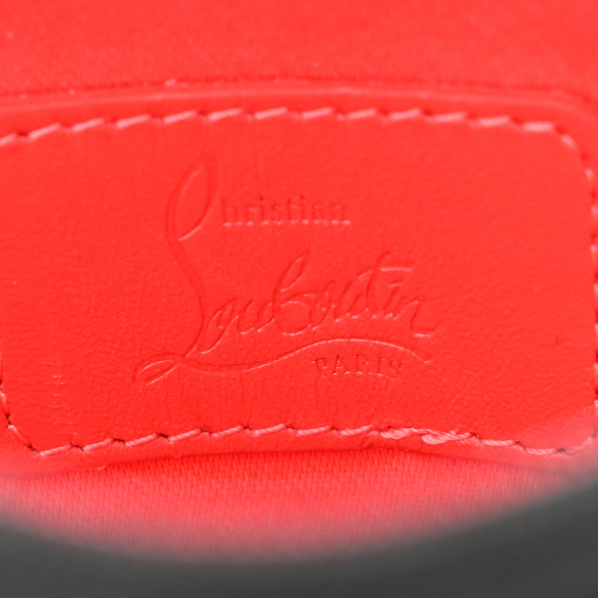 Christian Louboutin Calfskin Gomme Loubilab Batt Clutch Loubi Black 6 of 11