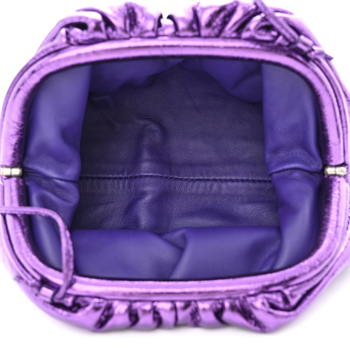 Metallic Crinkled Lambskin The Mini Pouch Viola