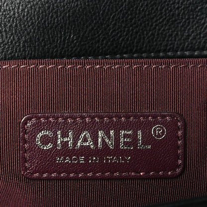 Chanel Calfskin Double Stitch Medium Boy Flap Black 6 of 9