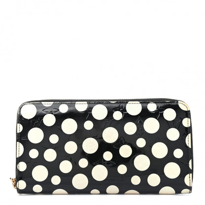 Louis Vuitton Vernis Kusama Infinity Dots Zippy Wallet Black 1 of 6