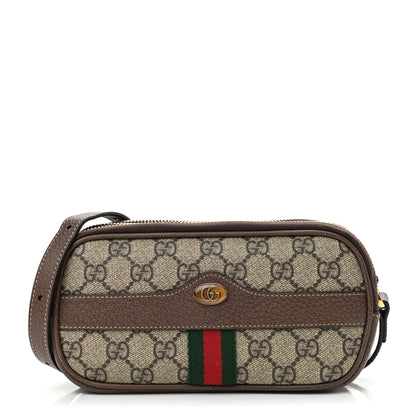 Gucci GG Supreme Monogram Web Mini Ophidia GG Bag Brown 1 of 10