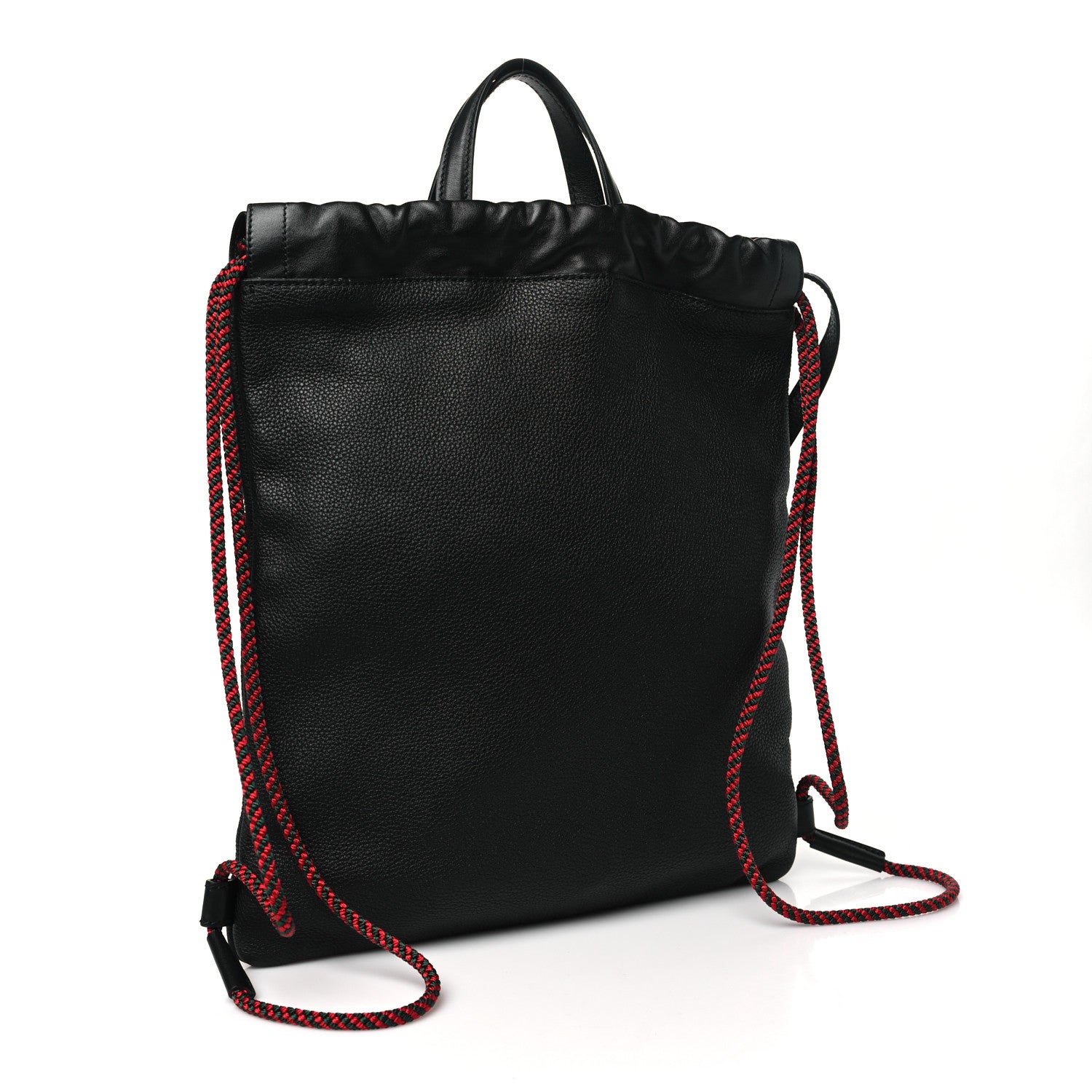 Gucci Calfskin Logo Drawstring Backpack Black 5 of 11