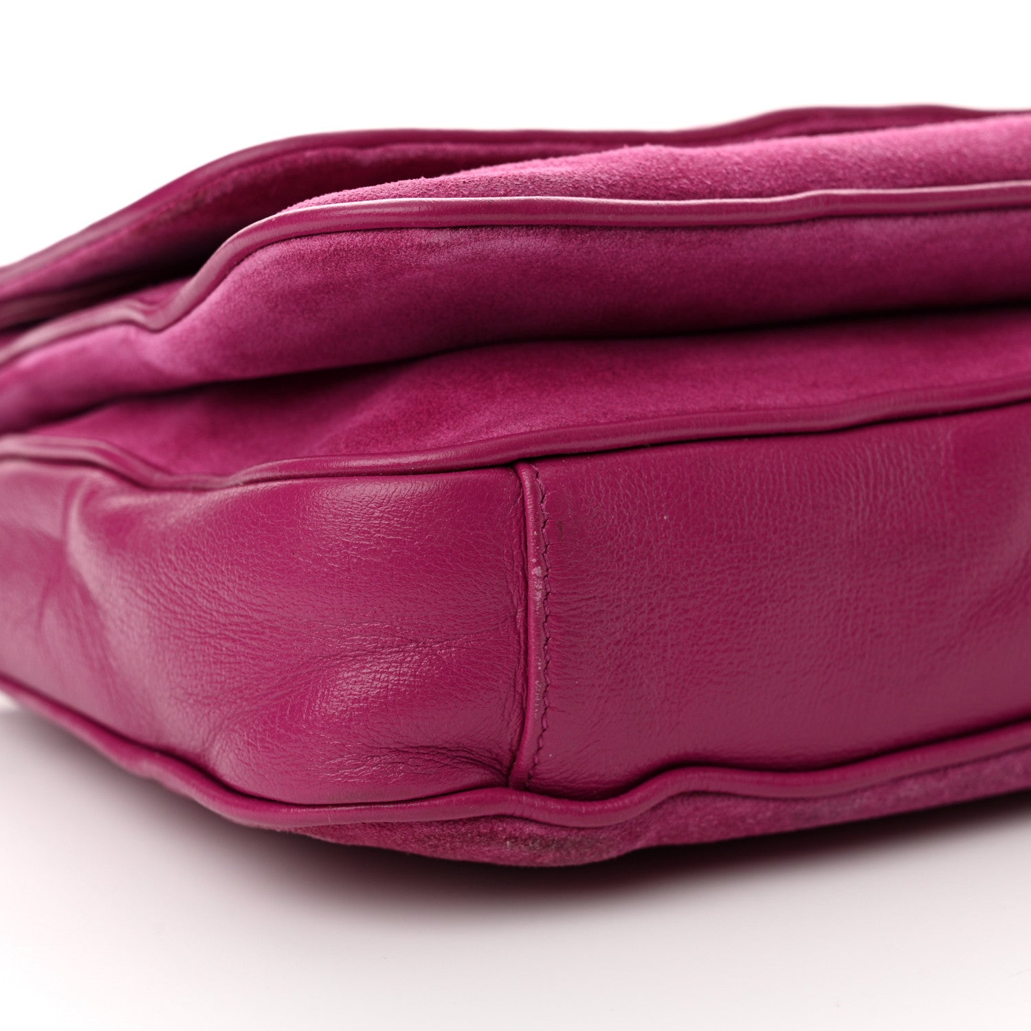 Gucci Suede Azalea Calfskin Small Marina Chain Shoulder Bag Fuchsia 5 of 13