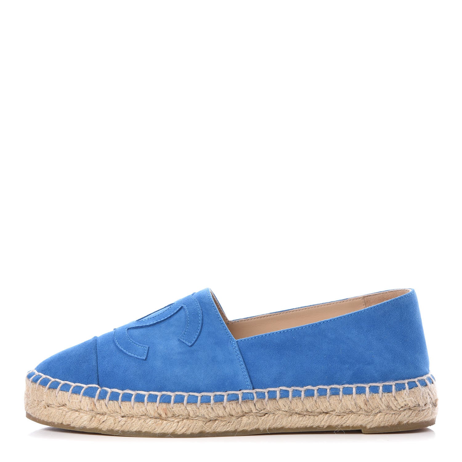 Chanel Kid Suede CC Espadrilles 36 Blue 1 of 8