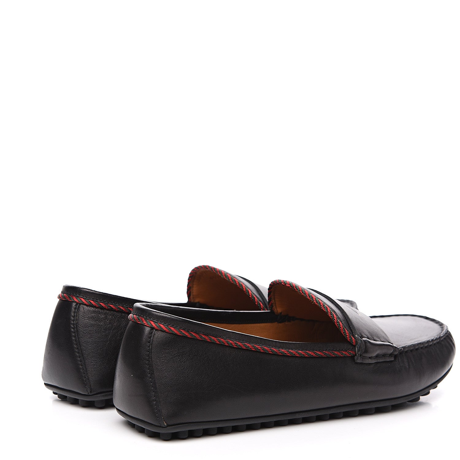 Gucci Nappa Mens Bee Driver Loafers 9.5 Black 4 of 10
