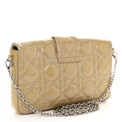 Christian Dior Patent Cannage New Lock Pouch Beige 3 of 12