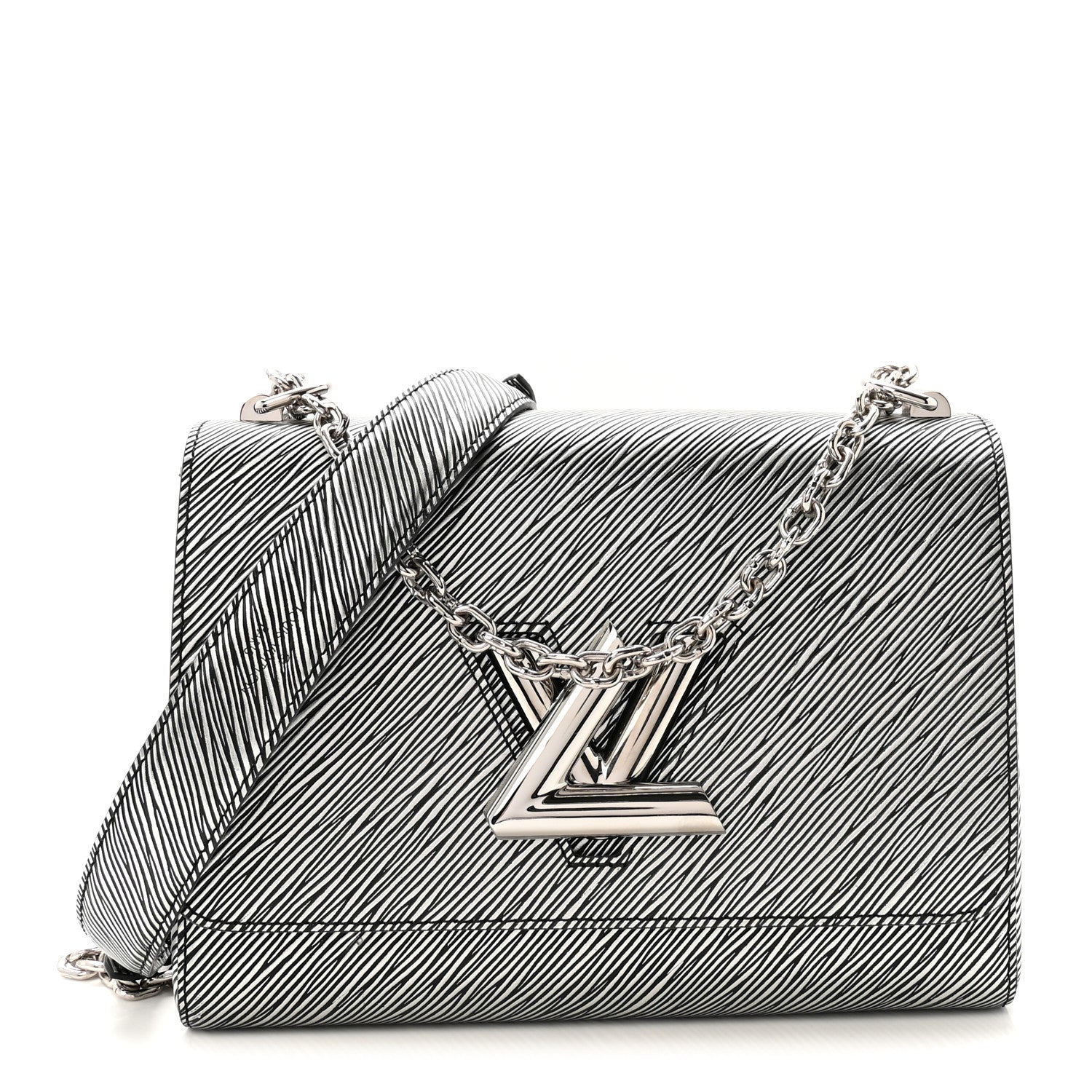 Louis Vuitton Epi Twist Shoulder Bag MM Argent 1 of 8
