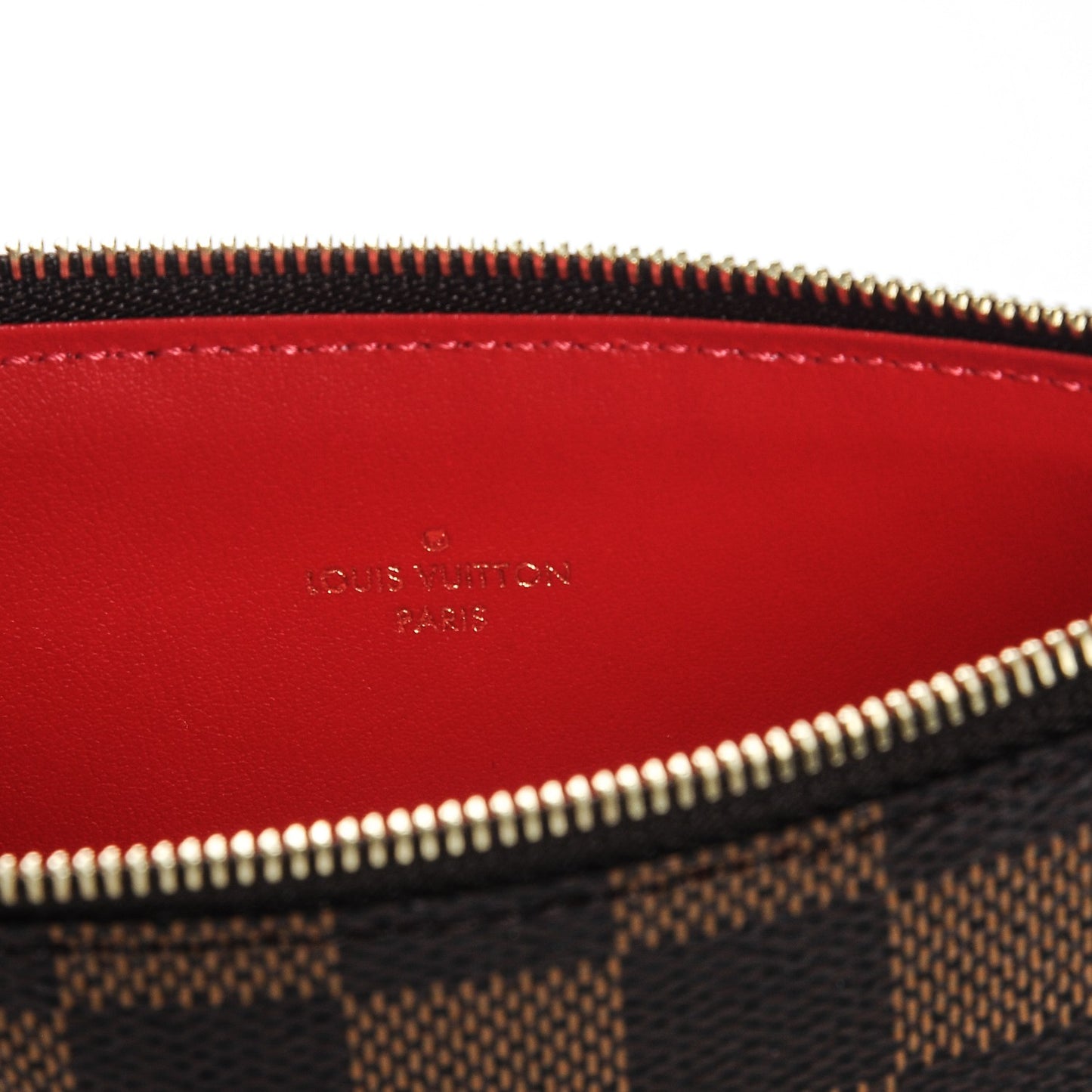 Damier Ebene Felicie Chain Wallet Zippered Insert