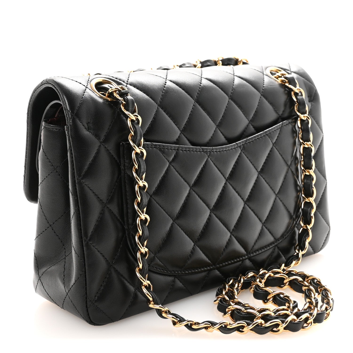Chanel Lambskin Quilted Small Double Flap Black 3 of 11