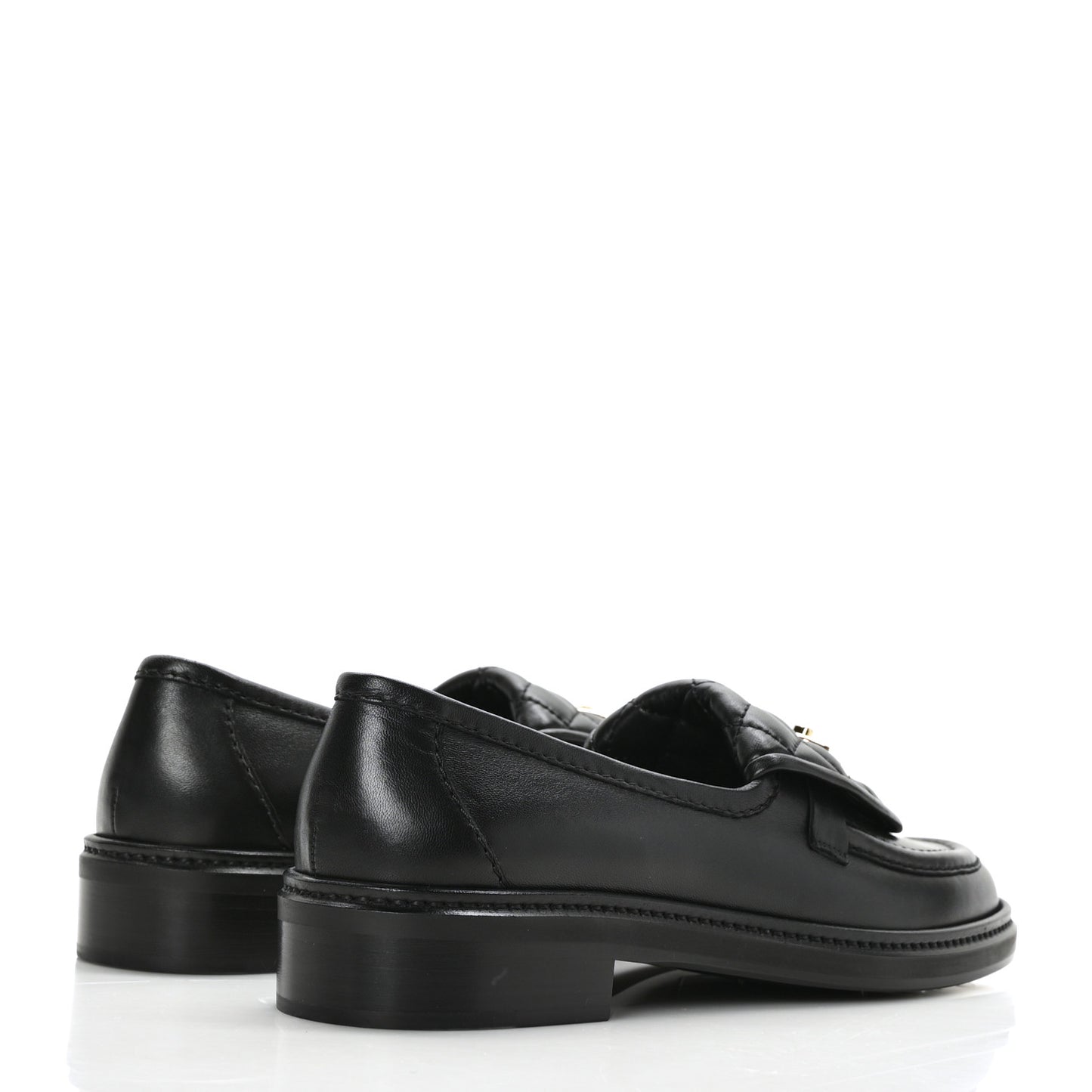 Lambskin Quilted CC Turnlock Loafers 39 Black