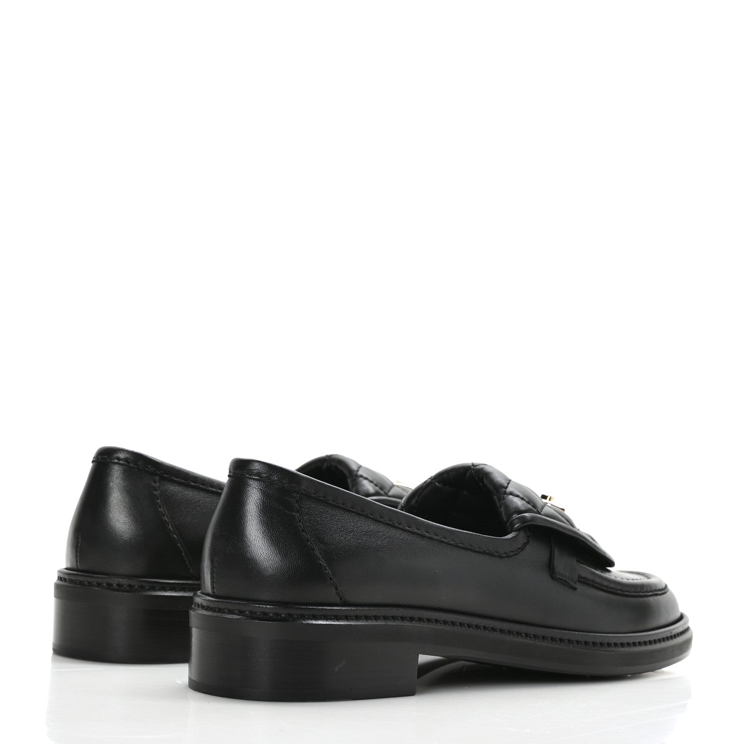 Chanel Lambskin Quilted CC Turnlock Loafers 39 Black 4 of 8