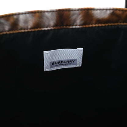 Burberry Nylon Deer Print Flat Tote Bag Black Brown 8 of 10