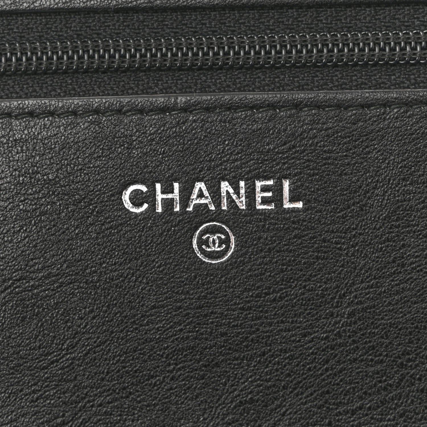 Chanel Crumpled Calfskin Quilted Wallet On Chain WOC So Black 6 of 11