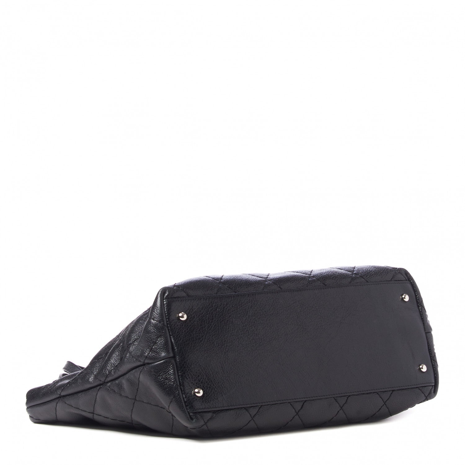Chanel Glazed Calfskin Large On The Road Tote Black 4 of 9