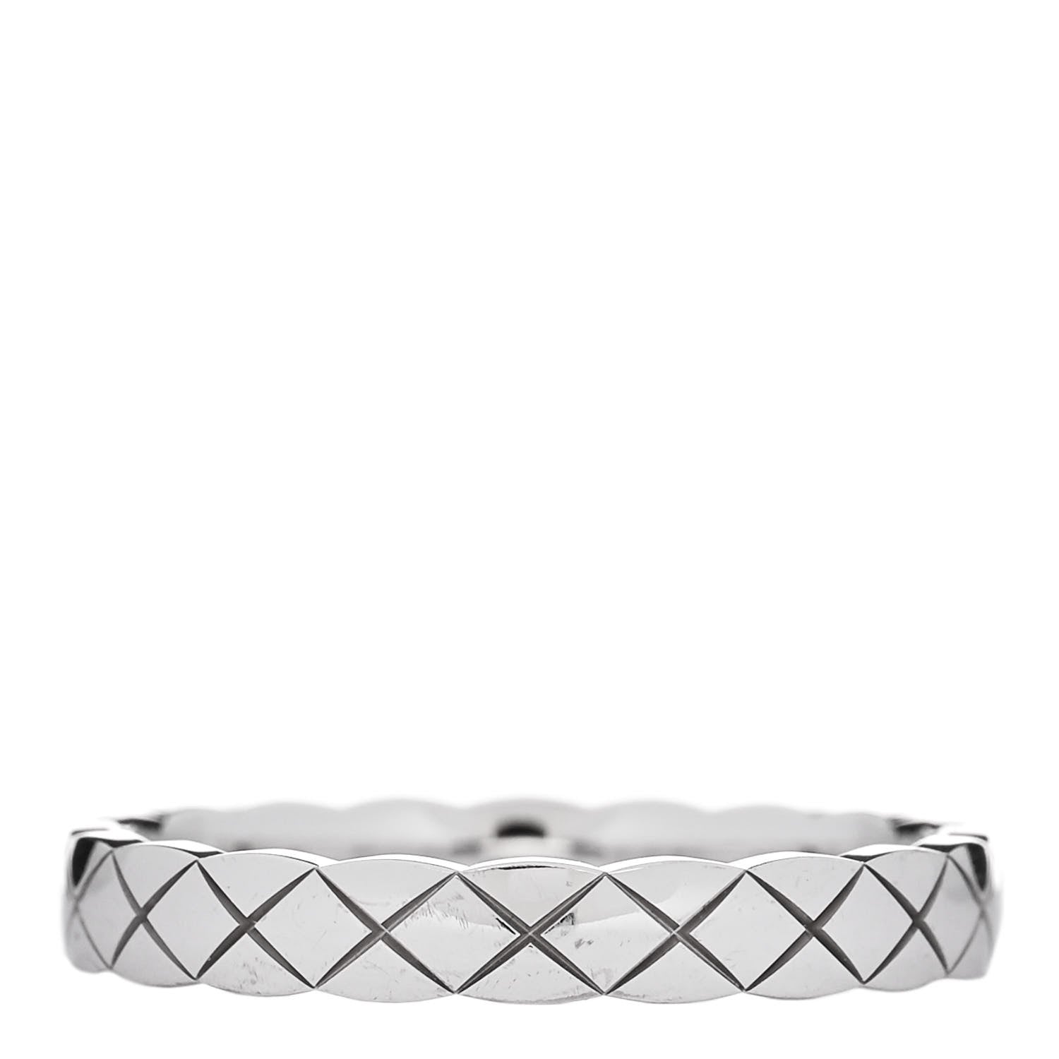 Chanel 18K White Gold Mini Coco Crush Ring 58 8.25 3 of 5