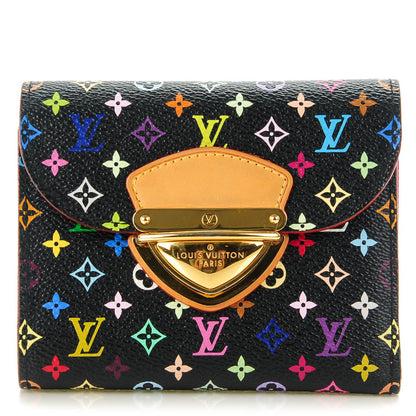 Louis Vuitton Monogram Multicolor Joey Wallet Black Grenade 1 of 7