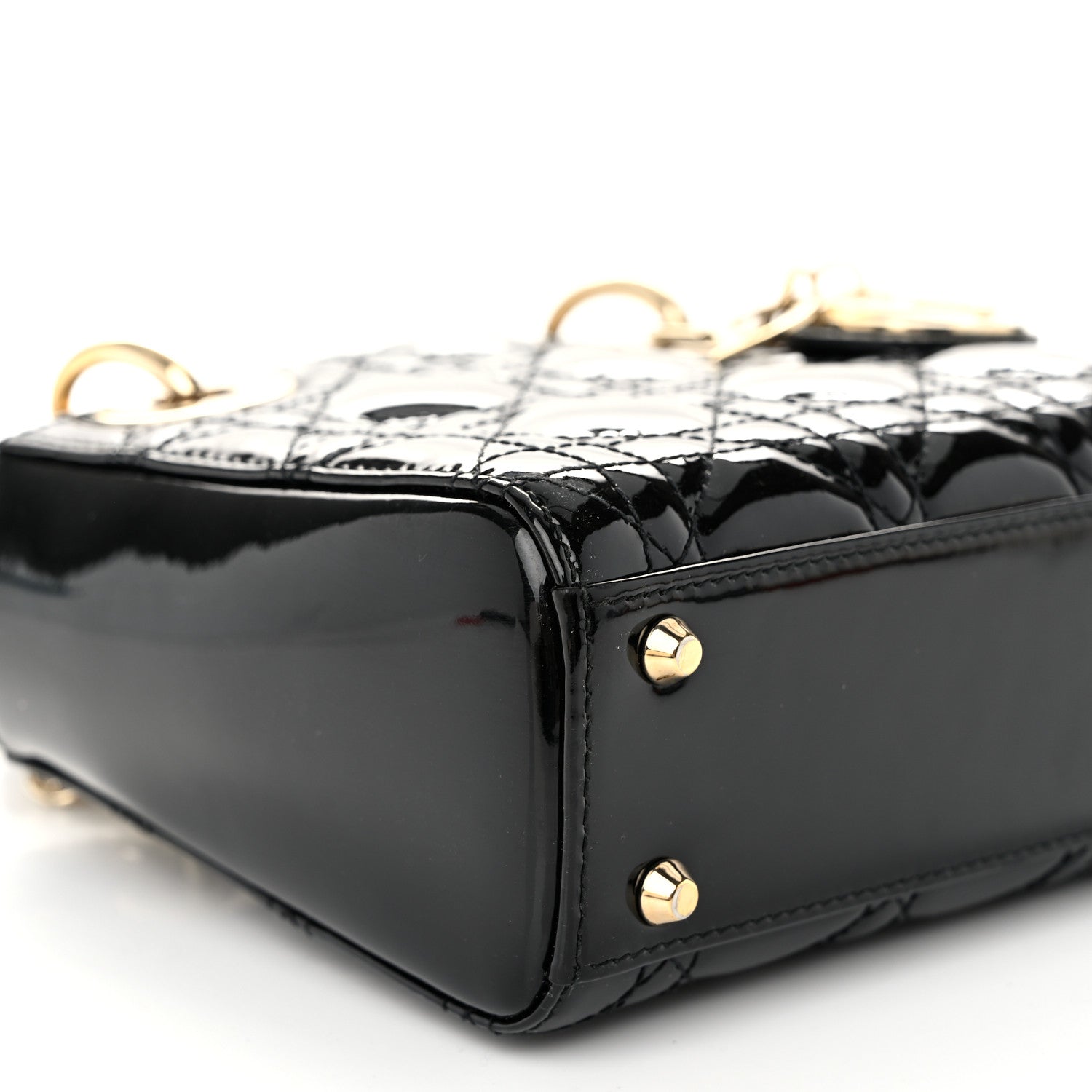 Christian Dior Patent Cannage Mini Lady Dior Black 8 of 10
