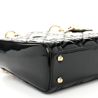 Christian Dior Patent Cannage Mini Lady Dior Black 8 of 10