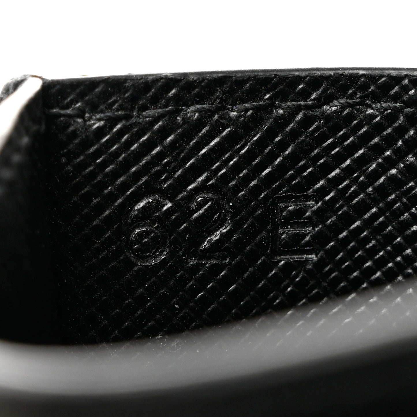 Saffiano Shine Monochrome Card Holder Black