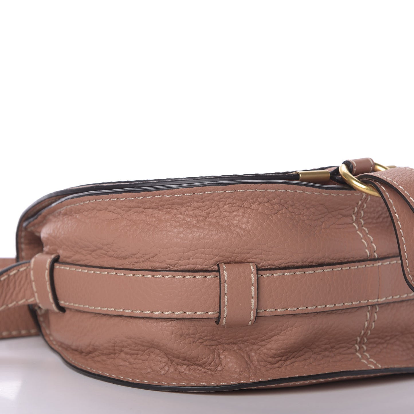 Calfskin Mini Marcie Round Crossbody Bag Fallow Pink