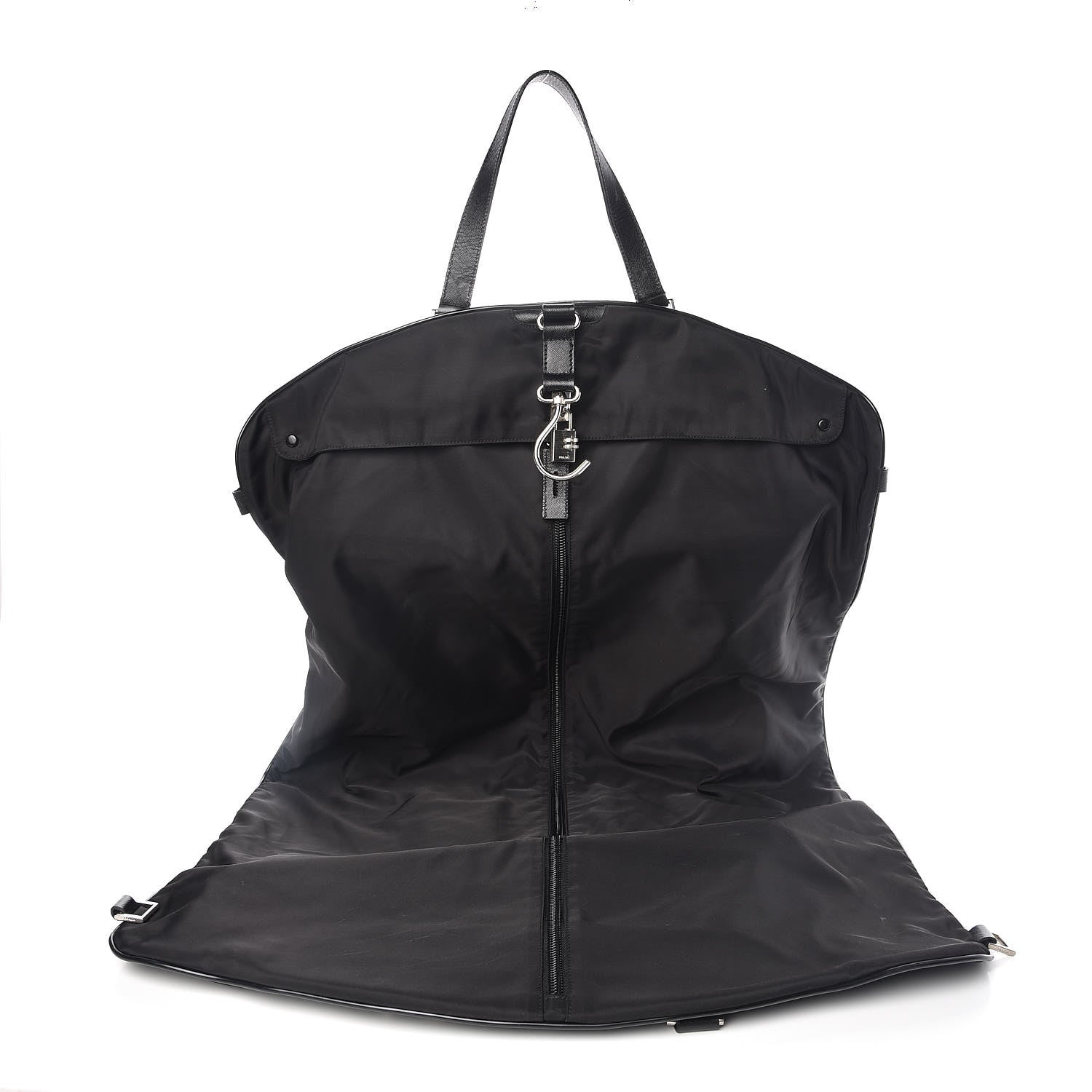 Prada Tessuto Nylon Viaggio Garment Bag Black 7 of 10