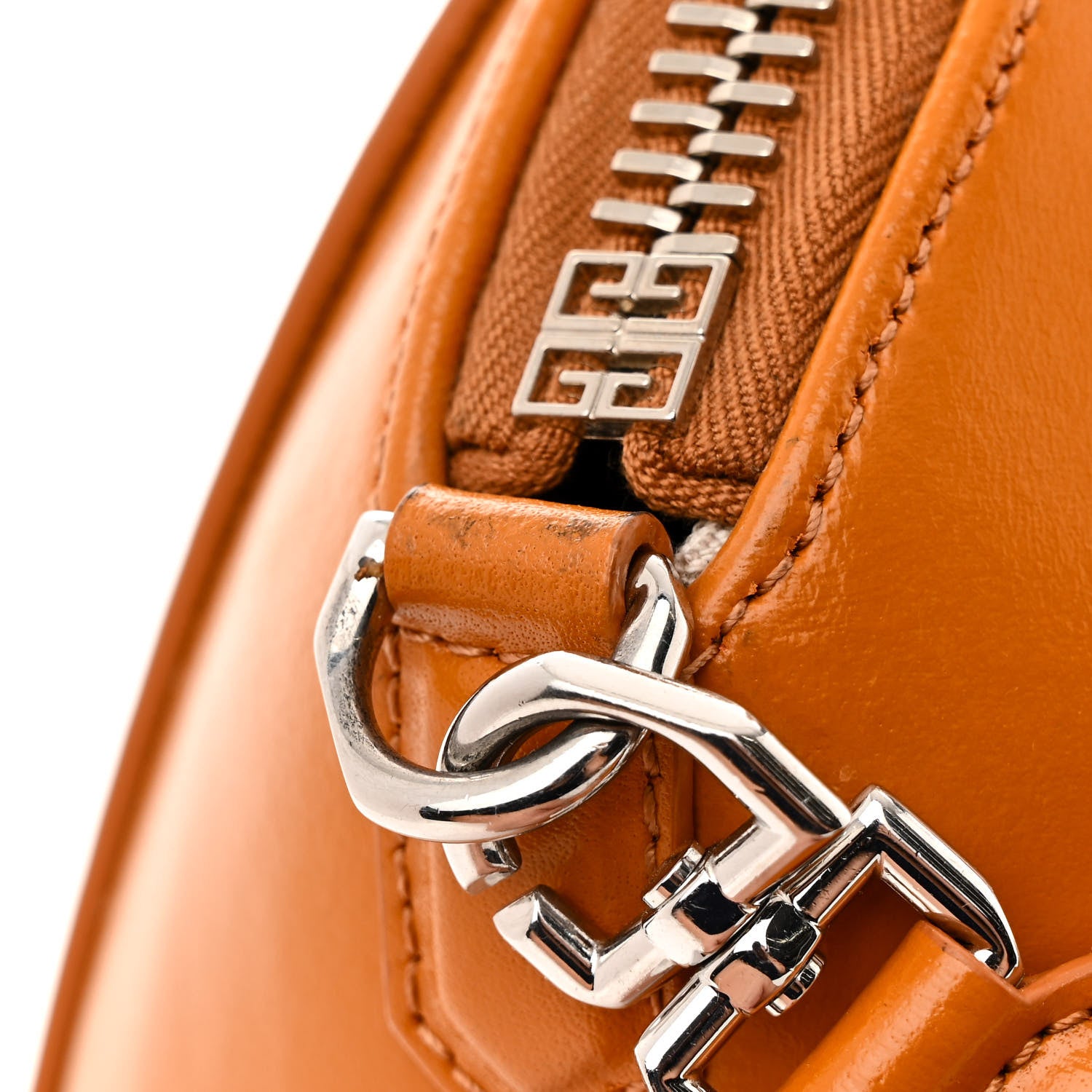 Givenchy Shiny Lord Calfskin Mini Antigona Pumpkin 22 of 27