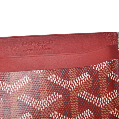 Goyard Goyardine Saint Sulpice Card Holder Red 10 of 12