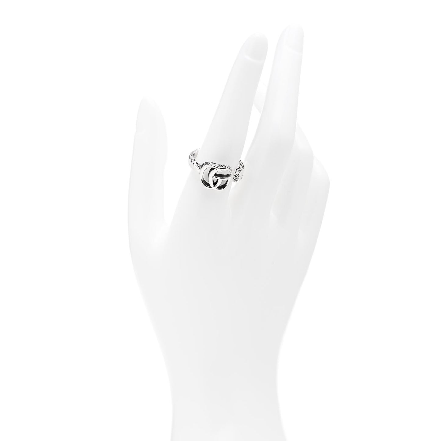 Sterling Silver GG Marmont Open Ring 57 8