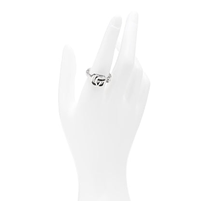 Gucci Sterling Silver GG Marmont Open Ring 57 8 2 of 6