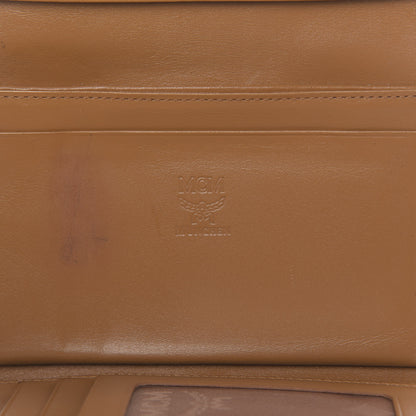 MCM Visetos Crocodile Embossed Medium Tri-Fold Flap Wallet Cognac 6 of 7