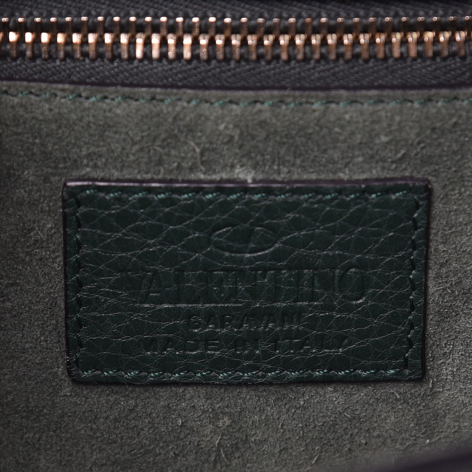 Valentino Garavani Pebbled Calfskin Small Glam Lock Rockstud Flap Dark Green 6 of 9