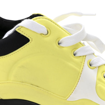 Chanel Lycra Fabric CC Sneakers 38 Yellow 10 of 10