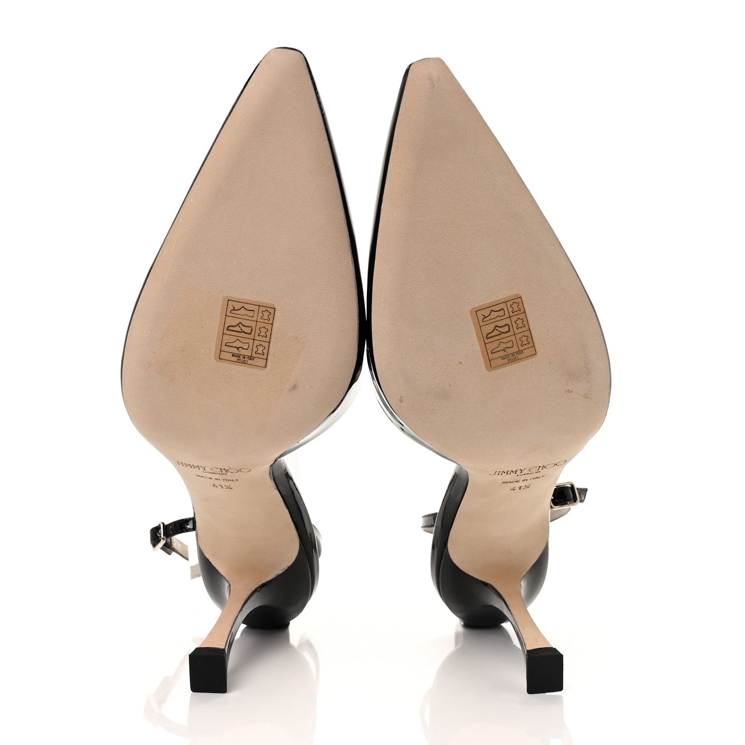 Jimmy Choo Gel Patent Calfskin Mair 90 Sandals 41.5 Black 5 of 7