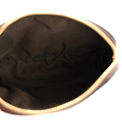 Gucci GG Supreme Monogram Textured Calfskin Web Medium Ophidia Cosmetic Case Beige Ebony New Acero 5 of 9