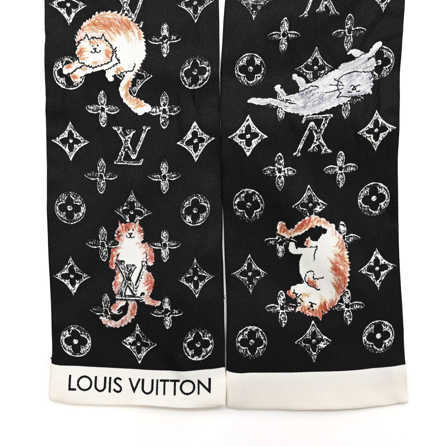 Louis Vuitton Silk Catogram Classic Bandeau Black 2 of 4