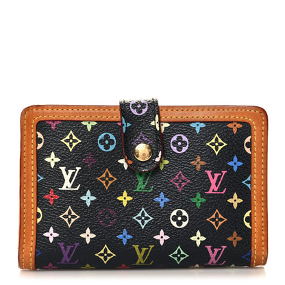 Louis Vuitton Monogram Multicolor French Purse Wallet Black 1 of 8