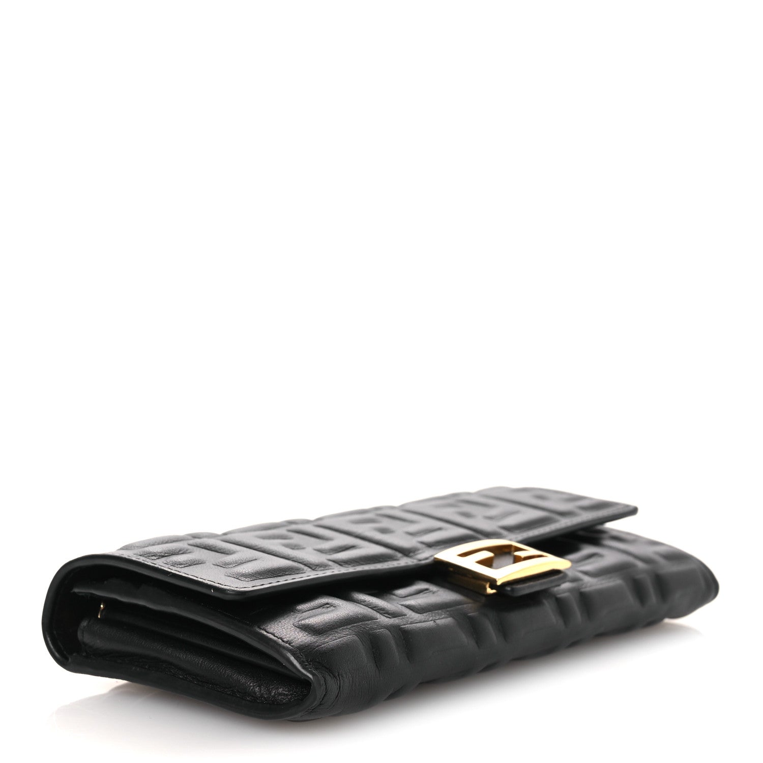 Fendi Nappa Matisse FF Embossed Continental Wallet Black 4 of 12