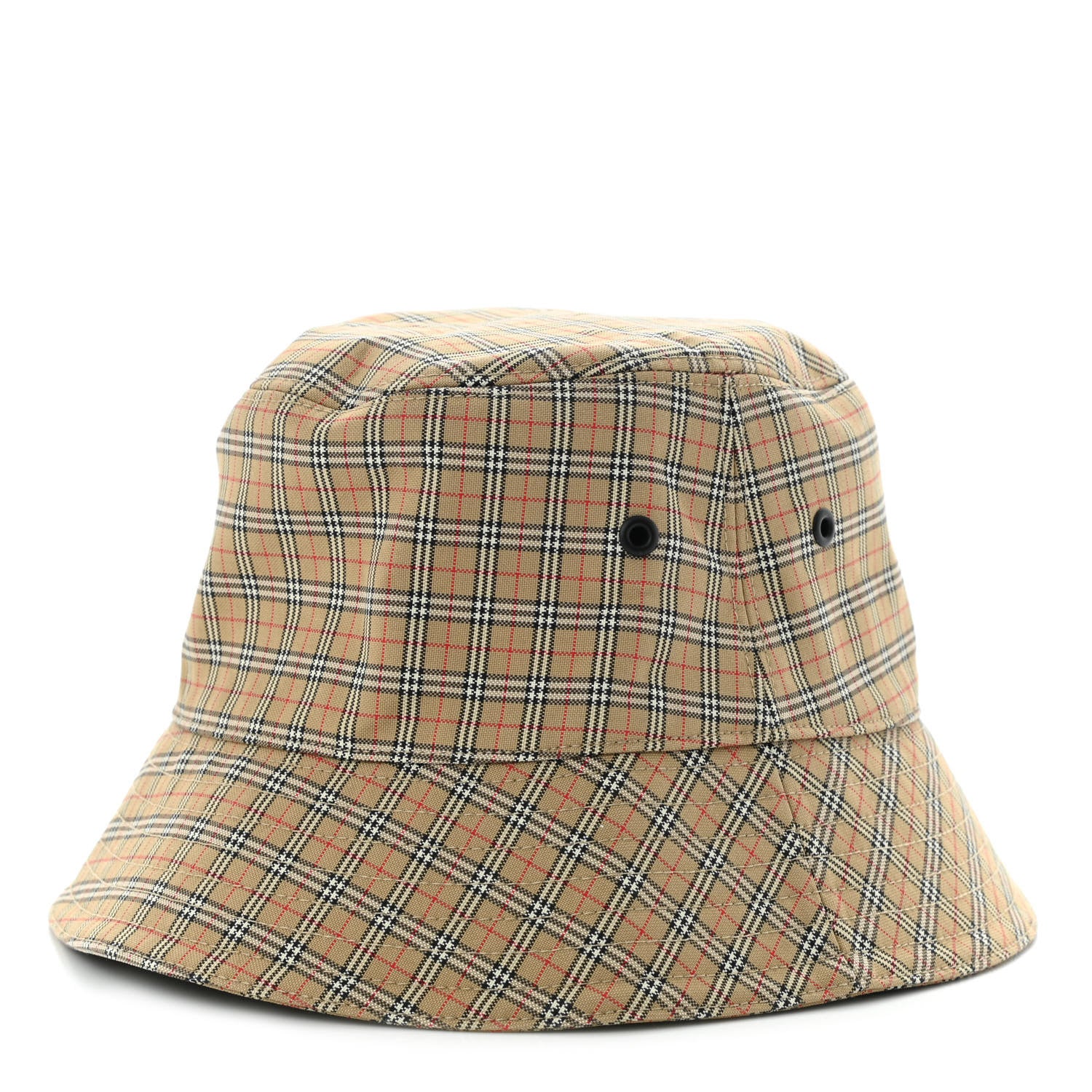 Burberry Technical Cotton Micro Check Bucket Hat M 1 of 8