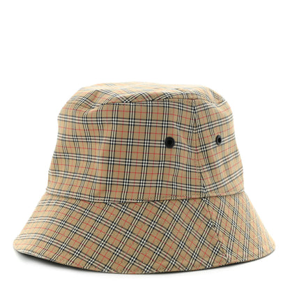 Burberry Technical Cotton Micro Check Bucket Hat M 1 of 8