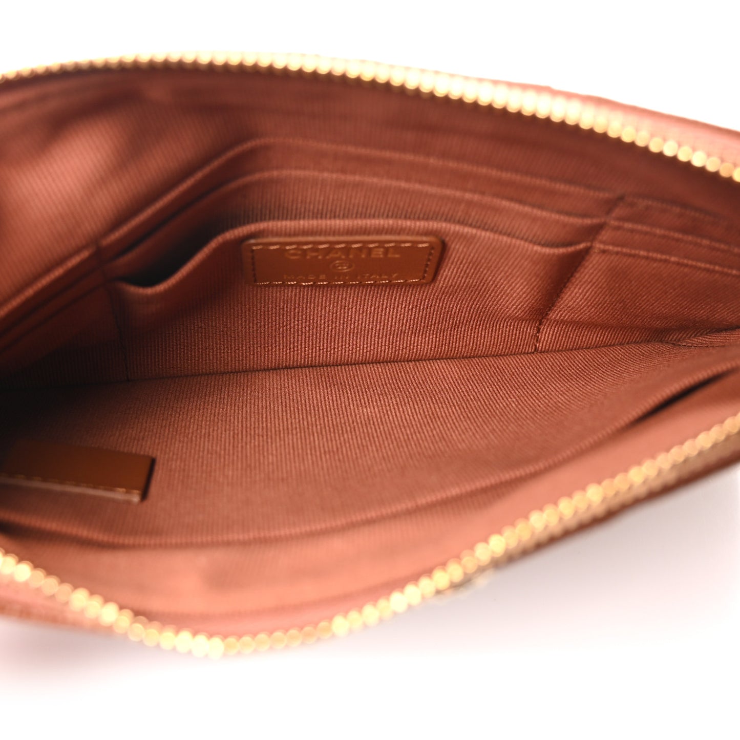 Caviar Crystal Quilted Coco Candy Cosmetic Case Brown