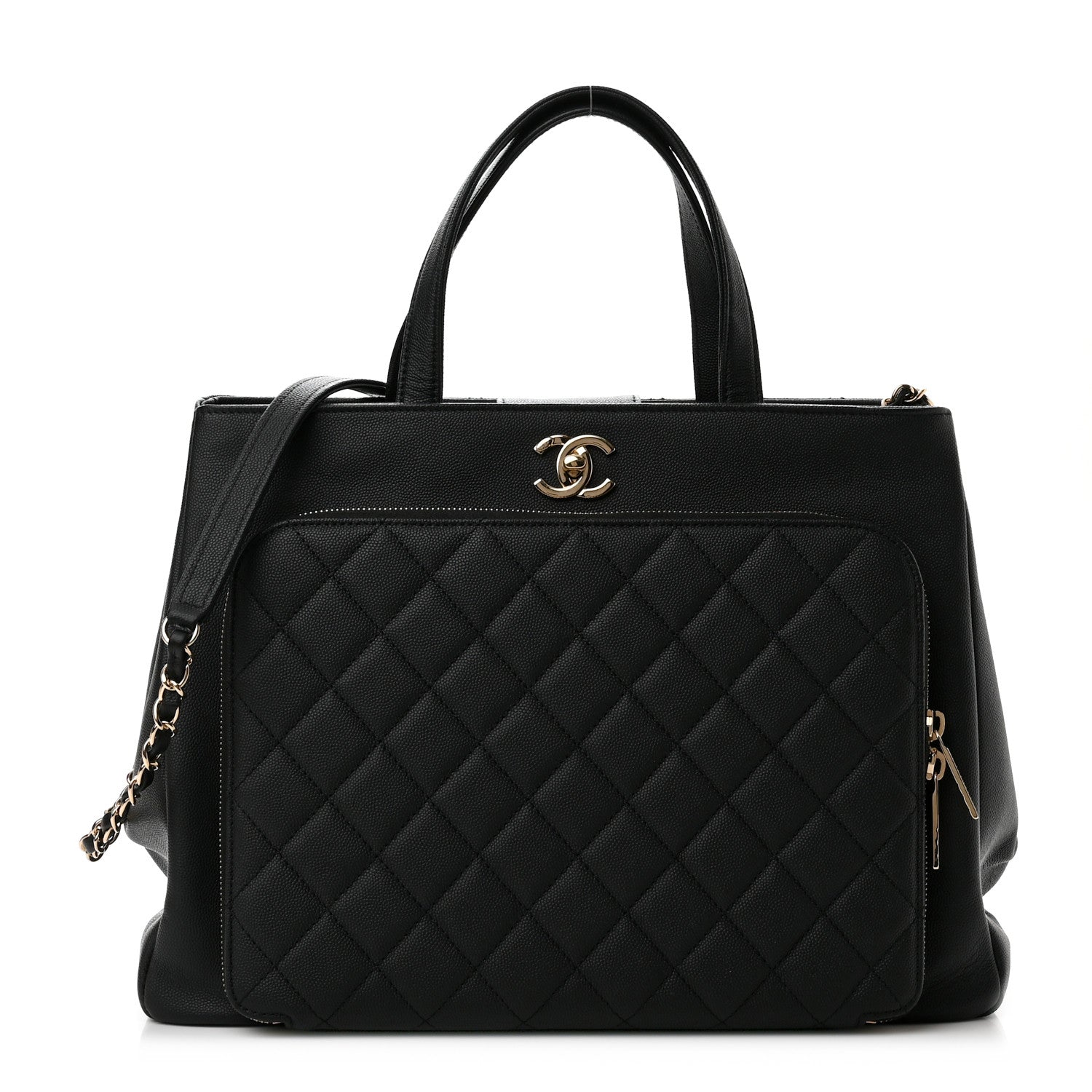 Chanel Caviar Quilted Large Business Affinity Shopping Bag Black 1 of 10